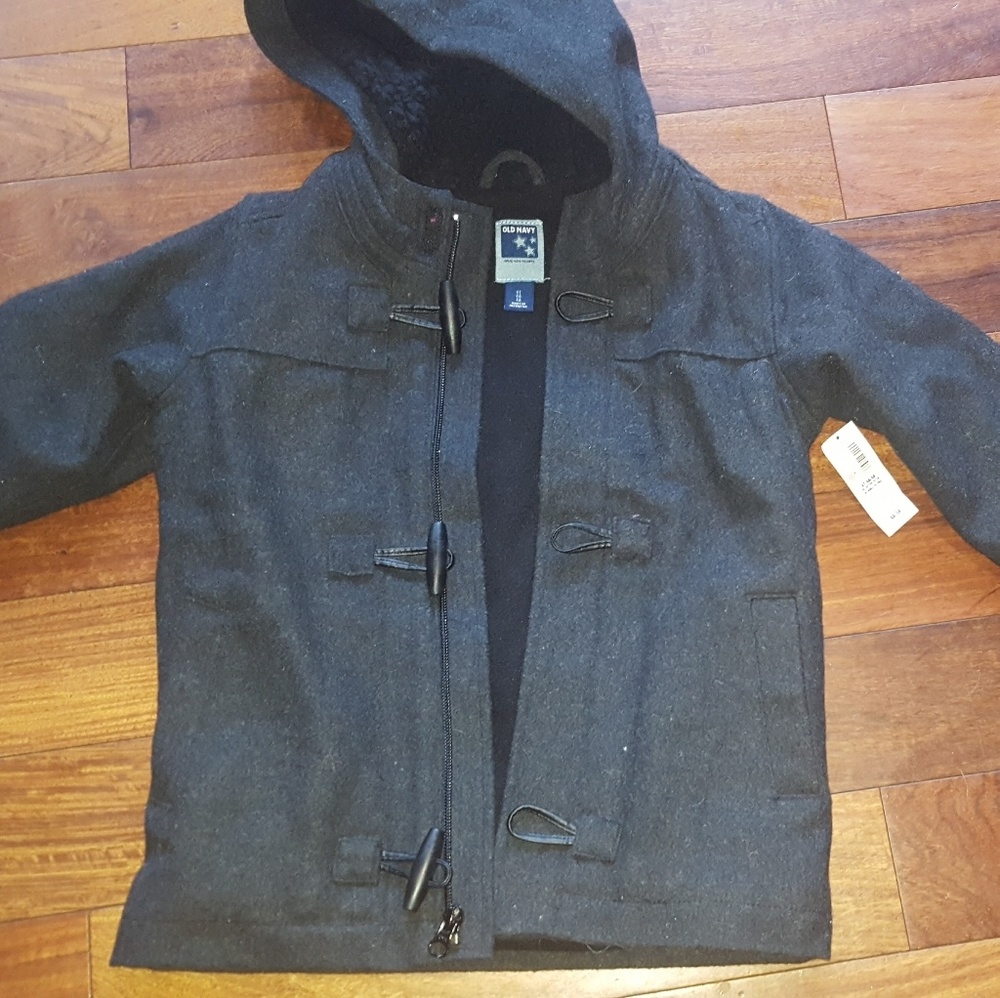 Grey wool pea coat